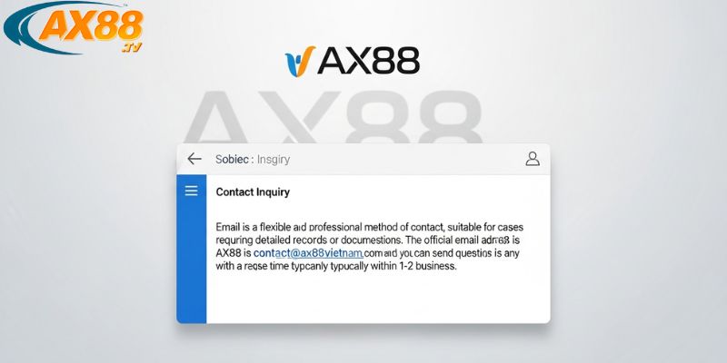 Liên hệ qua email đối với người cần gửi thệp tin